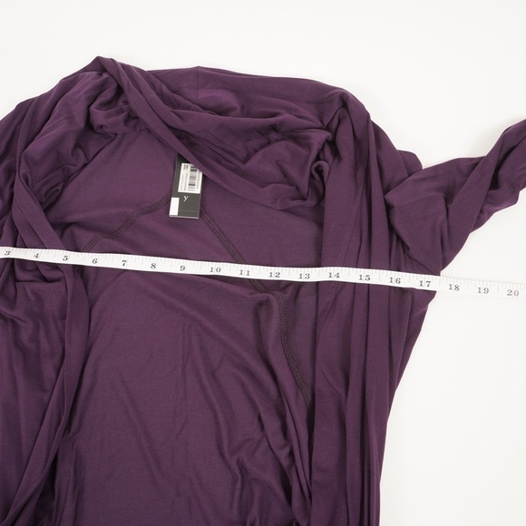 NWT $160 Theory Dark Purple Long Sleeve Cardigan Size P - Picture 6 of 8